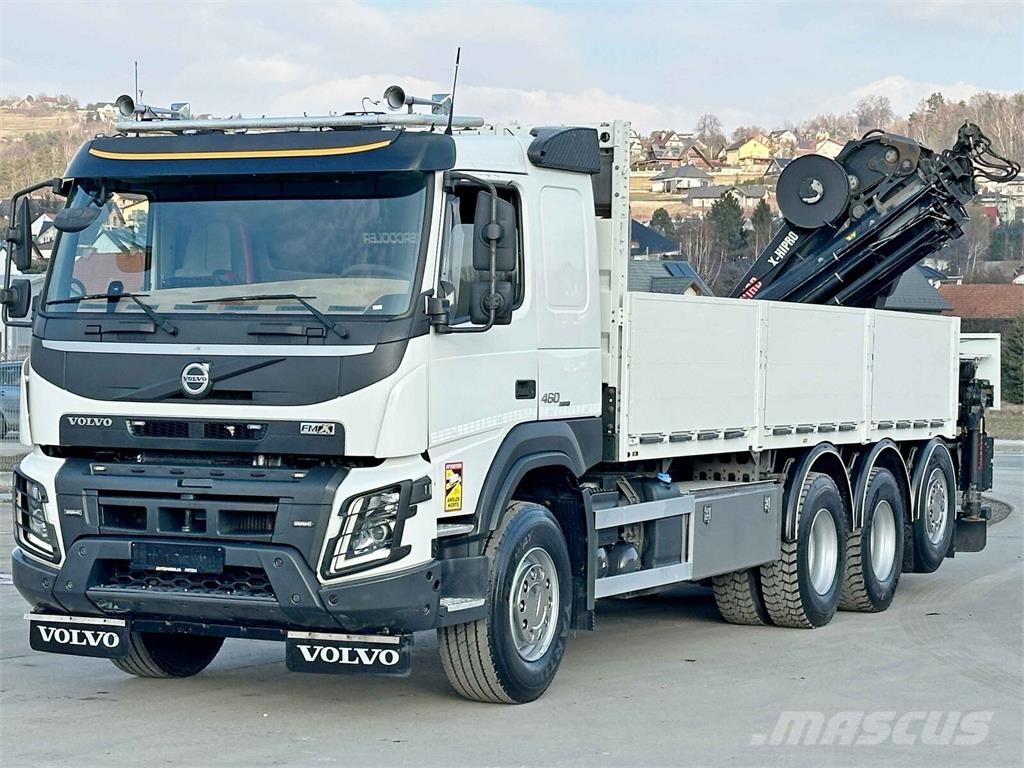 Volvo FMX 460 HIAB X - HIPRO 302 EP - 5 + FUNK/ 8x4 Camiones de cama baja
