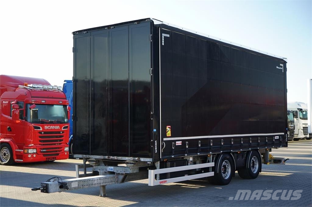 Wecon PRZYCZEPA - 7,7 M / TANDEM / PRZEJAZDOWA / ZAWIESI Remolques de caja de lona