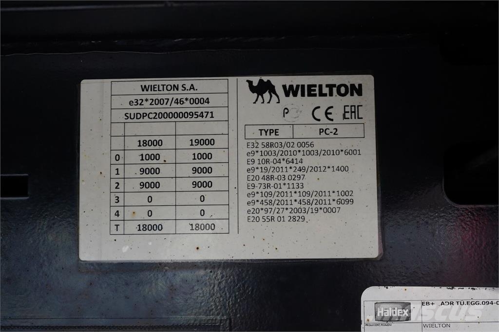 Wielton FIRANKA / TANDEM / 19 PALET / DŁ. 7.7 M, Ponyvás pótkocsik