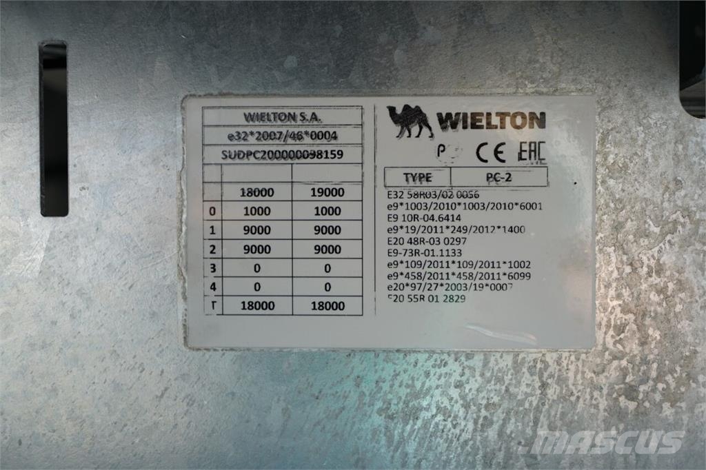 Wielton PRZYCZEPA BURTOWA / DO BUDOWLANKI / NOWA / DOSTĘPN 平板式/側卸式拖車