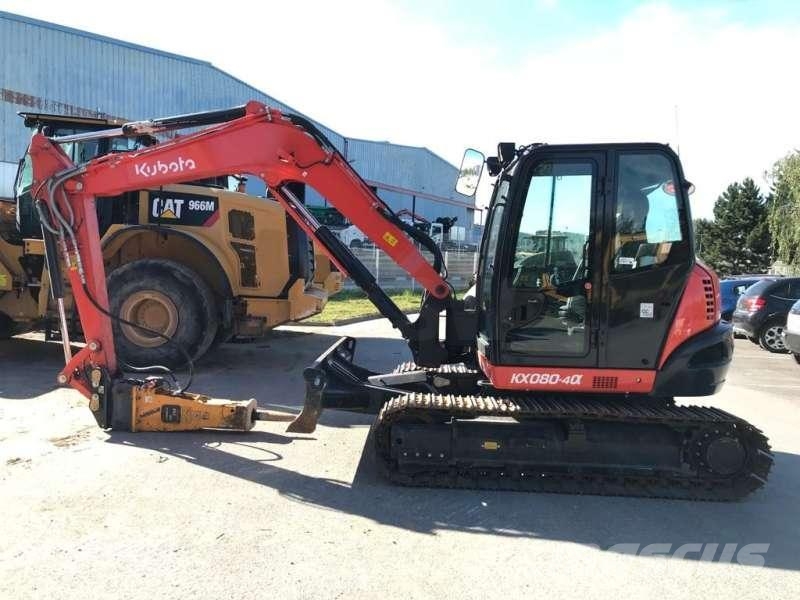 Kubota KX080-4 Mini ekskavatörler, 7 tona dek