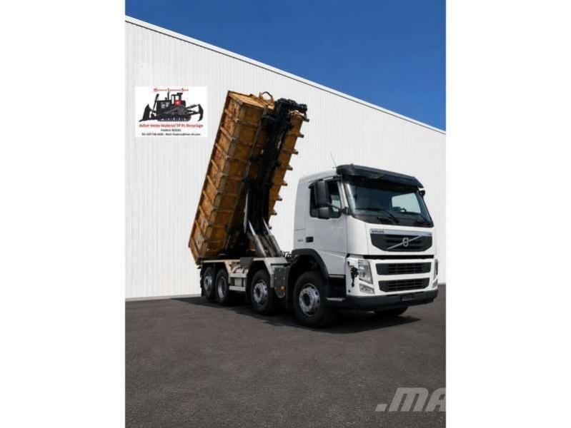 Volvo FM380 8X2R Camiões caixa desmontável com elevador de cabo