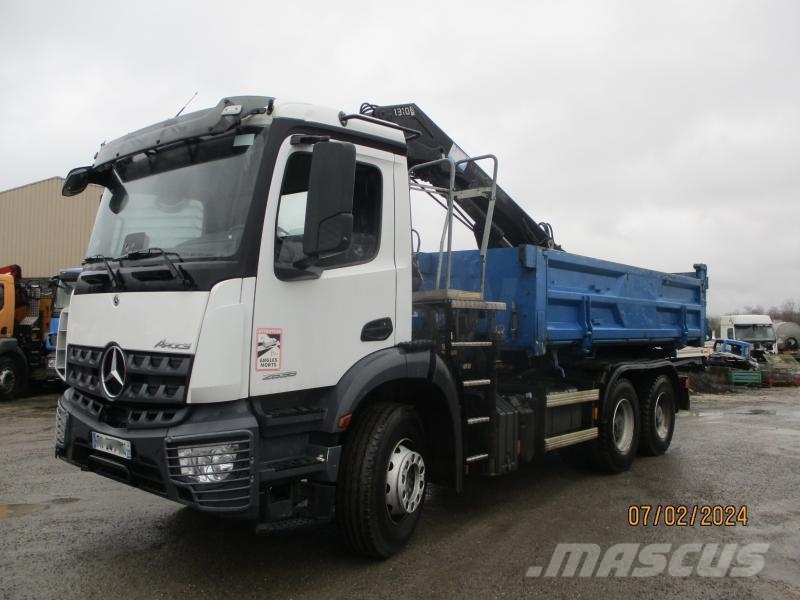 Mercedes-Benz Arocs 2636 année 2020 grue HMF 1310 K2 année 2008 Lastbiler med tip