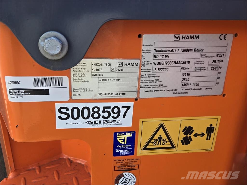 Hamm HD12VV Еднобарабанни ролки