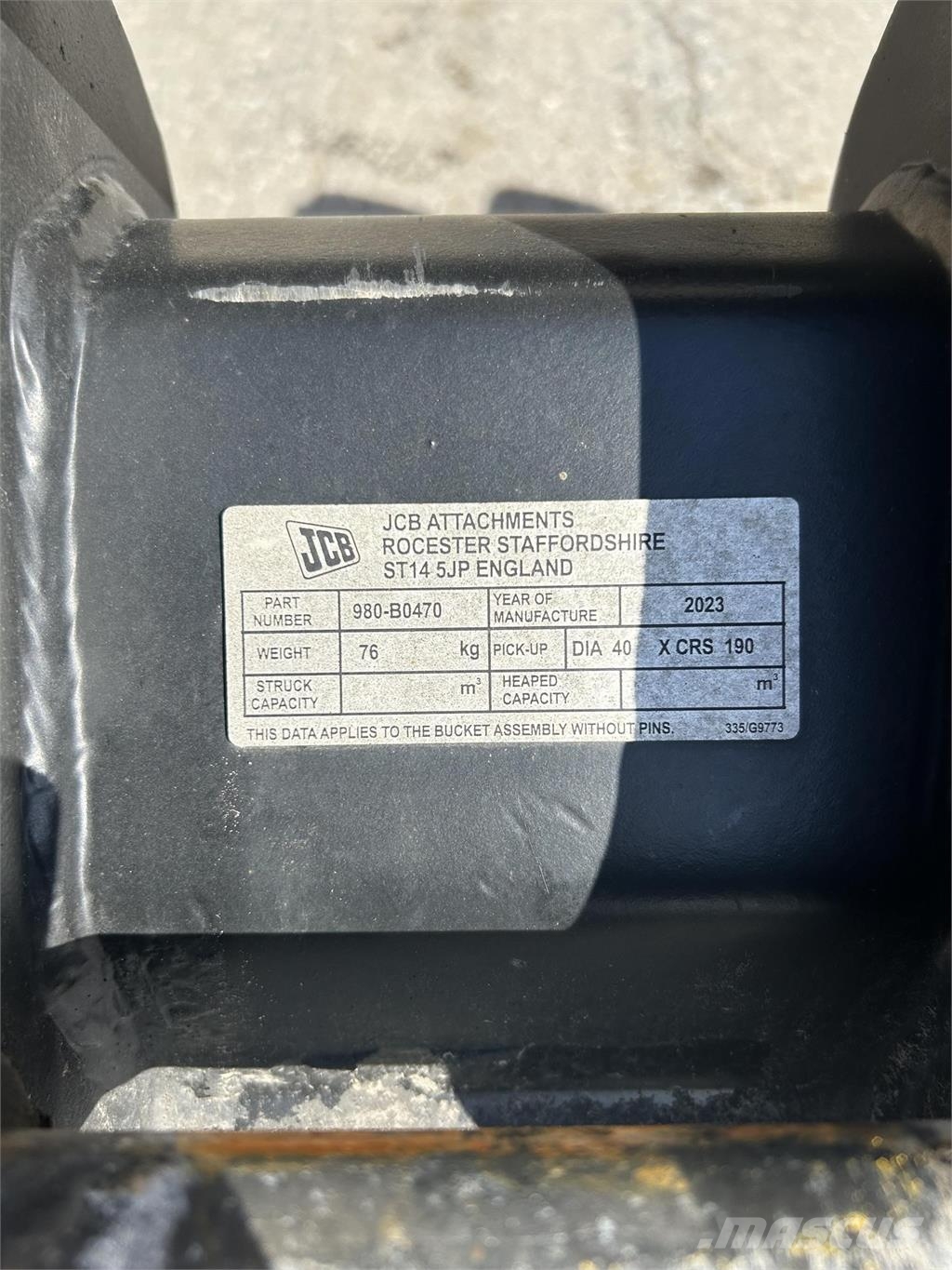 JCB 18 BUCKET Építőipar - Egyebek