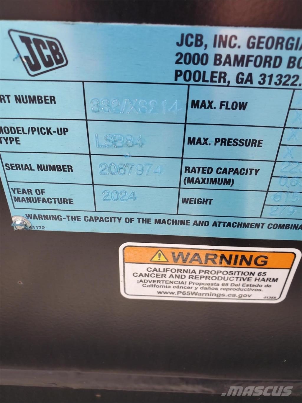 JCB 332/X3214 Construction - Autres