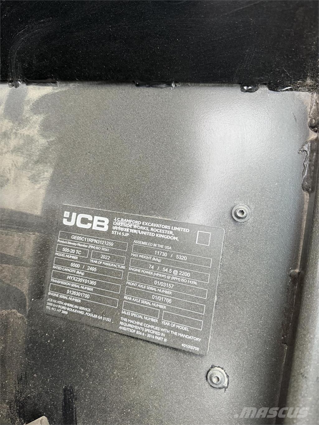 JCB 505-20TC مناولات متداخلة