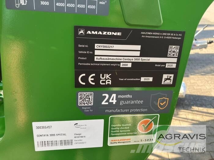 Amazone CENTAYA 3000 SPECIAL Sembradoras