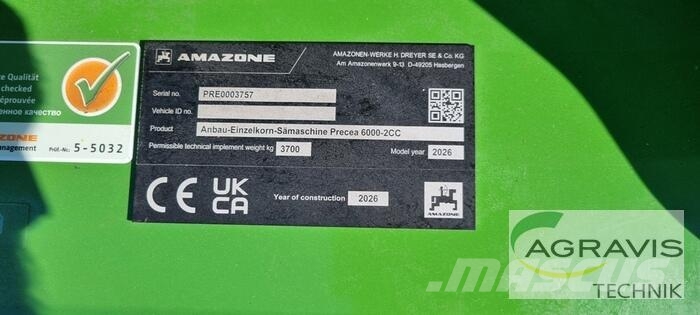 Amazone PRECEA 6000-2 CC SUPER Sorvetőgép
