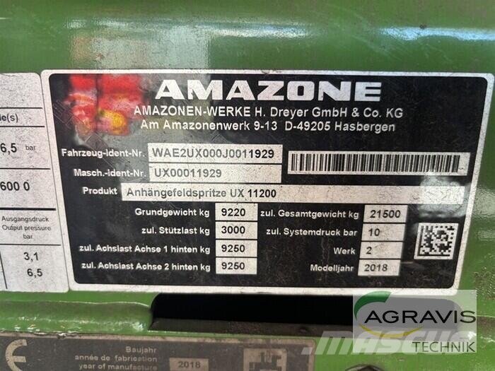 Amazone UX 11200 SUPER Pulvérisateurs traînés