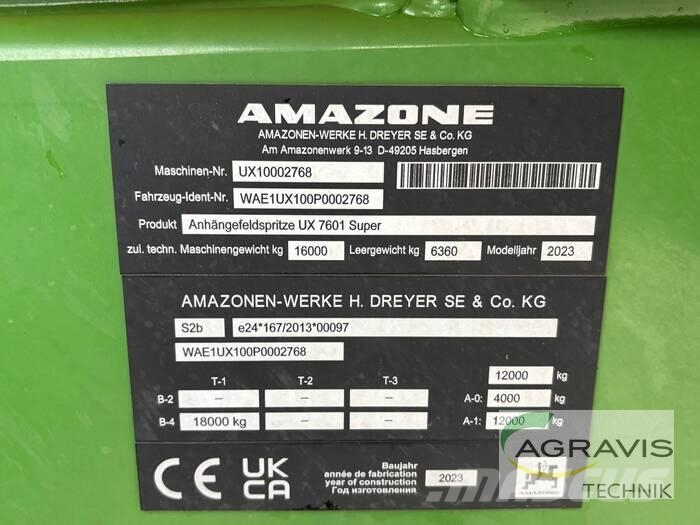 Amazone UX 7601 SUPER Vontatott trágyaszórók