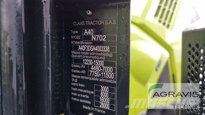 CLAAS AXION 850 트랙터