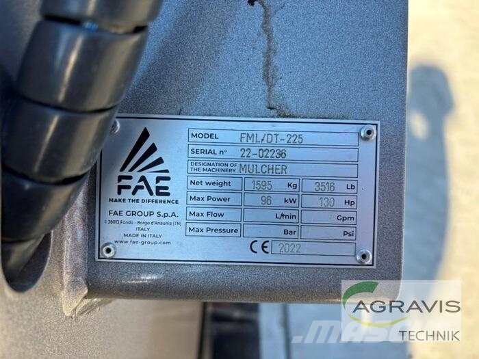 FAE FML/DT-200 Segadoras y cortadoras de hojas para pasto