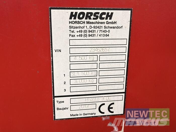 Horsch PRONTO 3 DC Combination drills