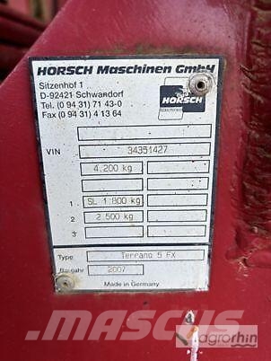Horsch TERRANO 5 FX Herse rotative, rotavator