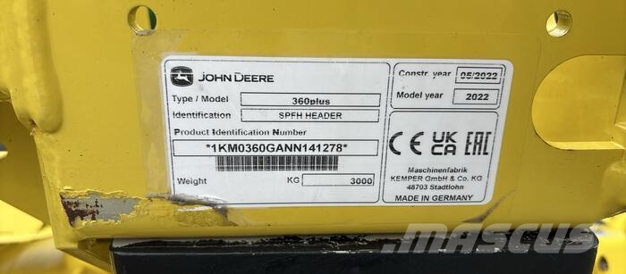 John Deere 360 Accessori per mietitrebbiatrici