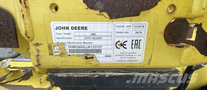 John Deere 360 Accessoires voor maaidorsmachines