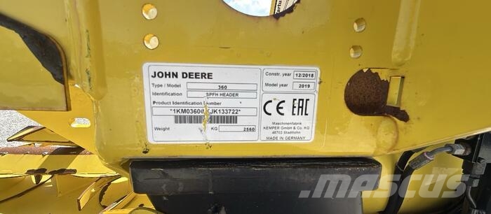 John Deere 360 Zubehör Mähdrescher