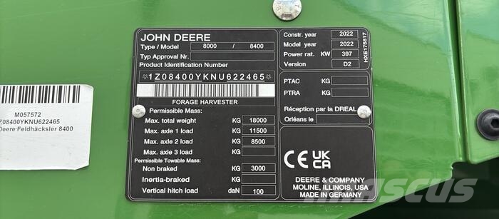 John Deere 8400 Samochodné kosačky