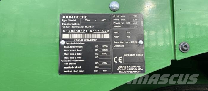 John Deere 8500 Samochodné kosačky