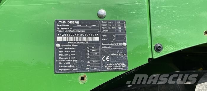 John Deere 8500 Samochodné kosačky