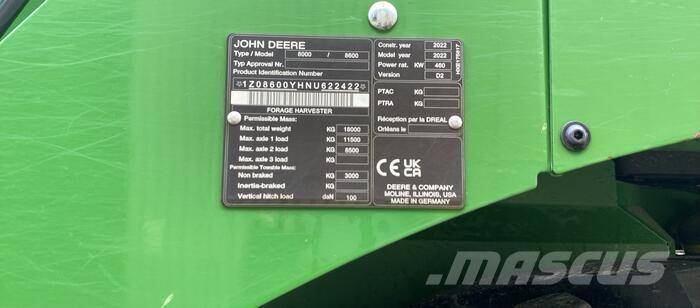 John Deere 8600 Samochodné kosačky