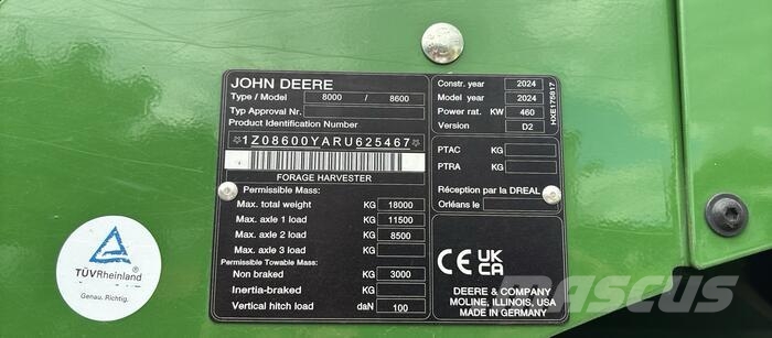 John Deere 8600 Samochodné kosačky