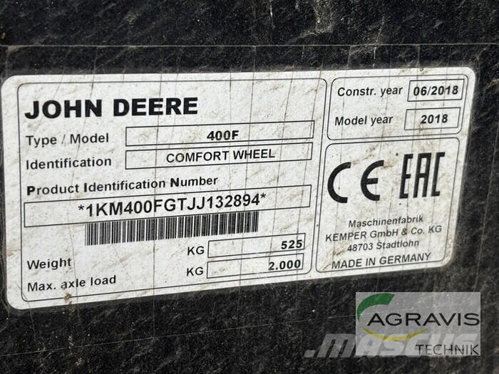 John Deere 8800I Allrad + Kemper 490 Plus + Pickup 639 Trince semoventi