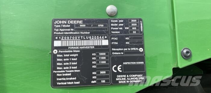 John Deere 9700 Samochodné kosačky