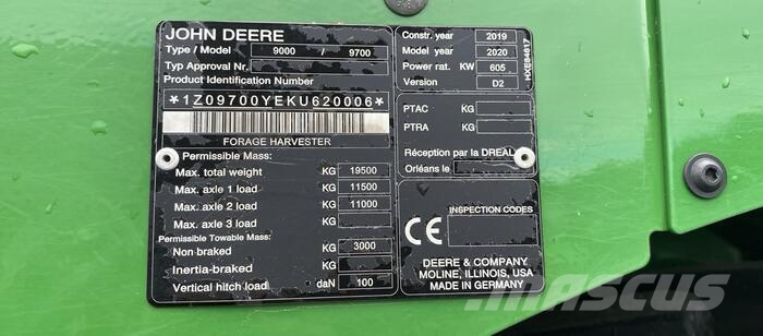 John Deere 9700 Samochodné kosačky