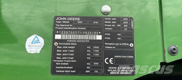 John Deere 9700 Samochodné kosačky
