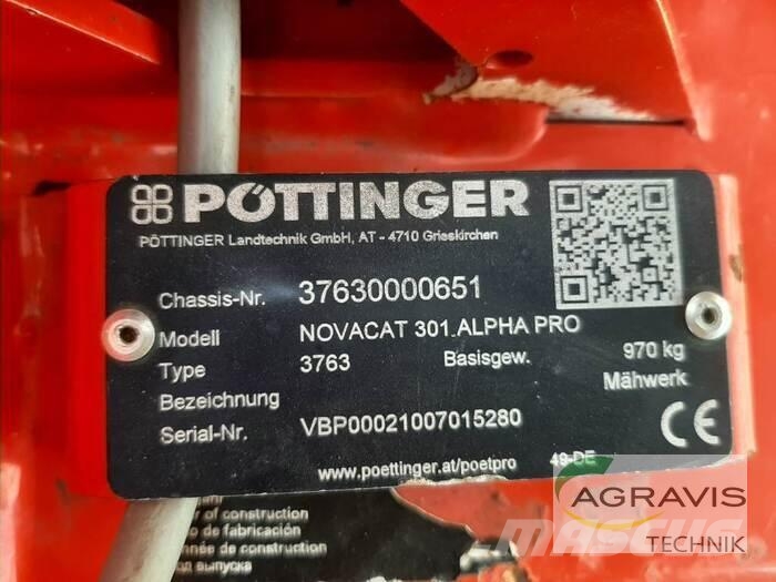 Pöttinger NOVACAT 301 ALPHA-MOTION ED PRO Косилки