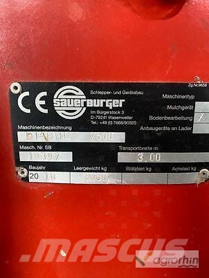 Sauerburger DIABOLO 752 Elektriske harver / jordfræsere