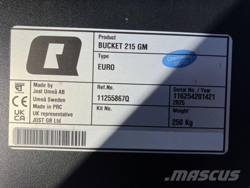 Ålö 11255867Q BUCKET 215 GM EURO Accessoires chargeur frontal