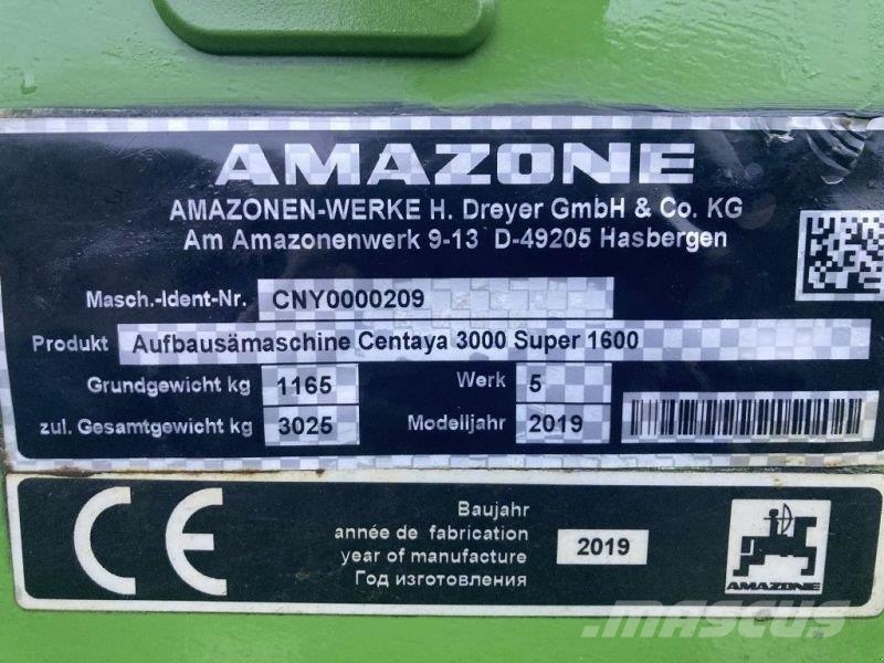 Amazone CENTAYA SUPER 3000 KG 3001 SP مثاقيب مدمجة