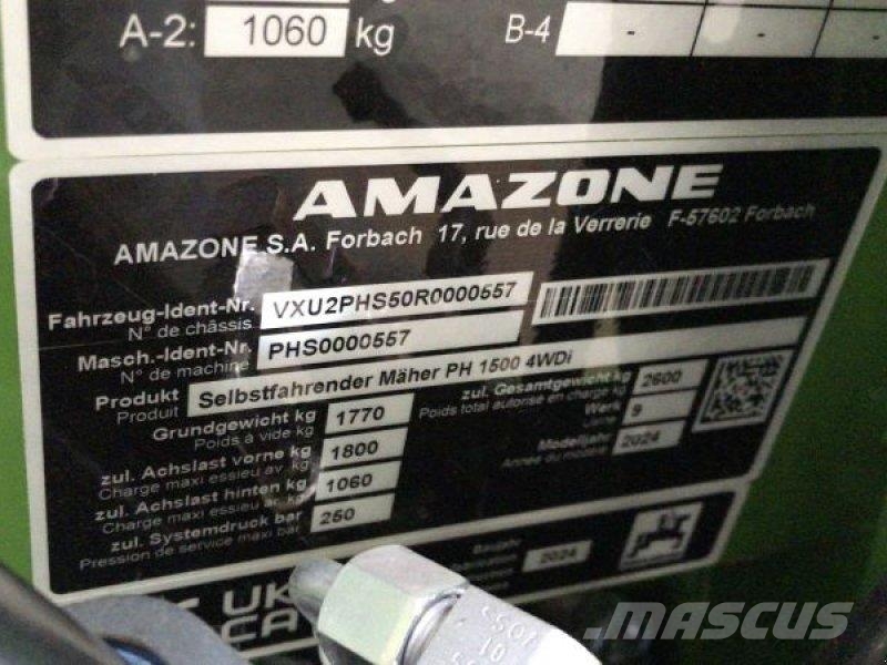 Amazone PROFIHOPPER SMARTLINE PH 1500 Pyörillä varustetut leikkurit