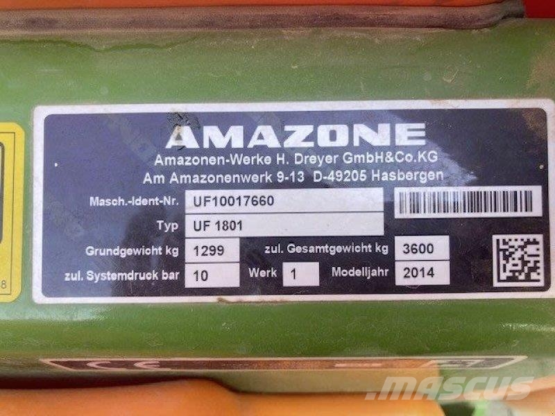Amazone UF 1801 + FT 1001 Διασκορπιστές κοπριάς