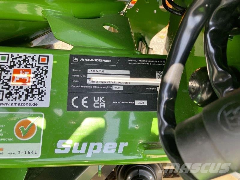 Amazone ZA-V 2000 SUPER PROFIS TRONIC معدات توزيع السماد العضوي