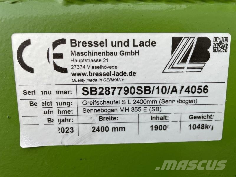 Bressel & Lade FENDT GREIFSCHAUFEL 1,9 M³ Príslušenstvo pre čelné nakladače