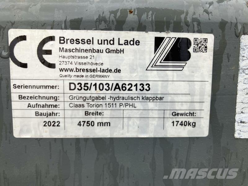 Bressel & Lade GG 475 GRÜNGUTGABEL Accesorios para cargador frontal