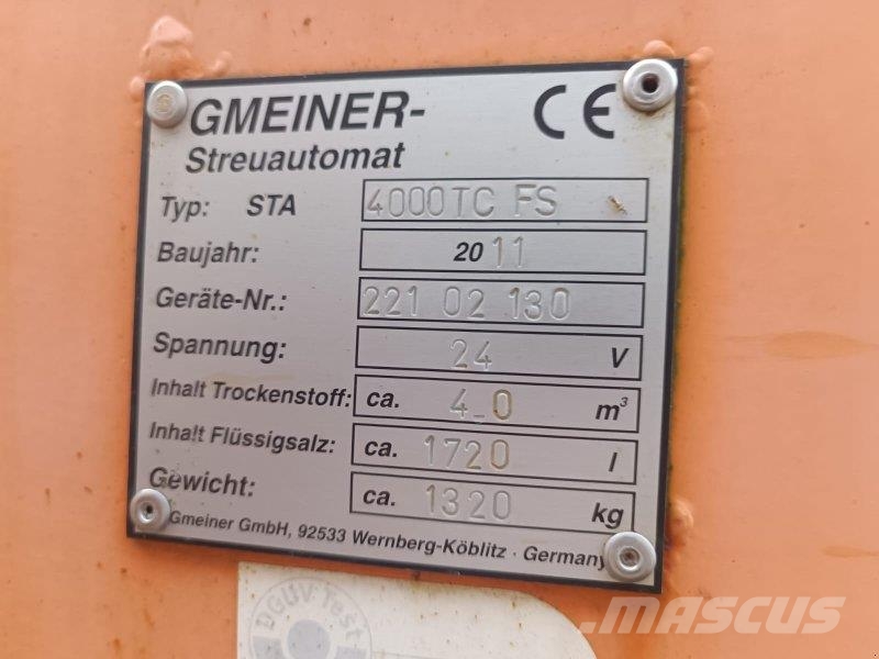 Bucher STA 4000 TC FS / Gmeiner Yeti 4000 W ECON Streuaut 砂鹽撒布機