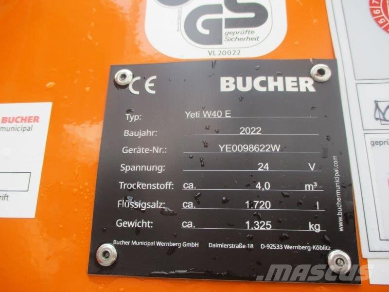 Bucher YETI W40 #552 معدات نشر الرمال والملح