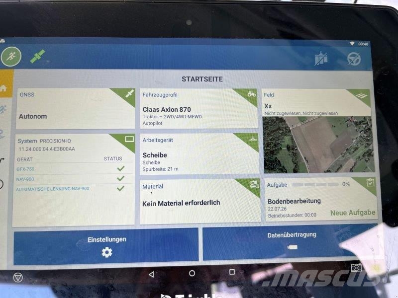 CLAAS AXION 870 CM CEBIS TRIMBLE RTK الجرارات