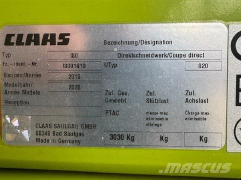 CLAAS Direct Disc 600 Príslušenstvo strojov na seno a krmivo