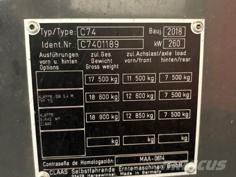 CLAAS Lexion 650 Θεριζοαλωνιστικές μηχανές
