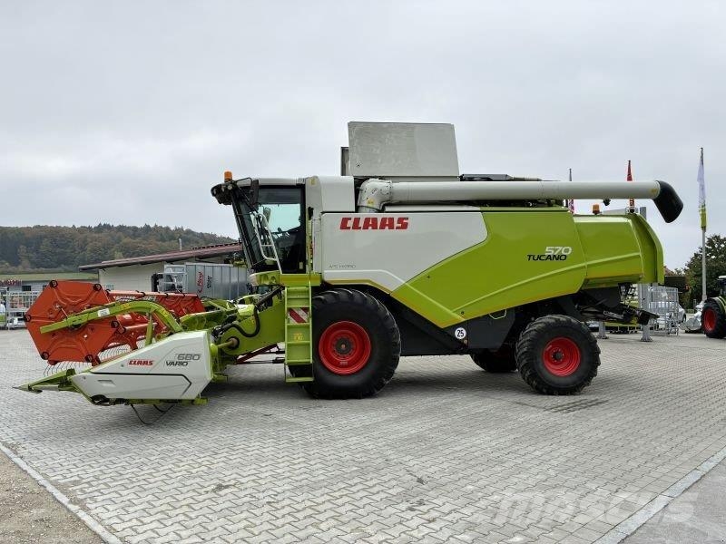 CLAAS TUCANO 570 + V680 RAPS + TW Kombajni