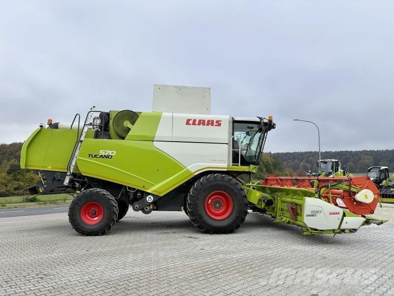 CLAAS TUCANO 570 + V680 RAPS + TW Kombajni