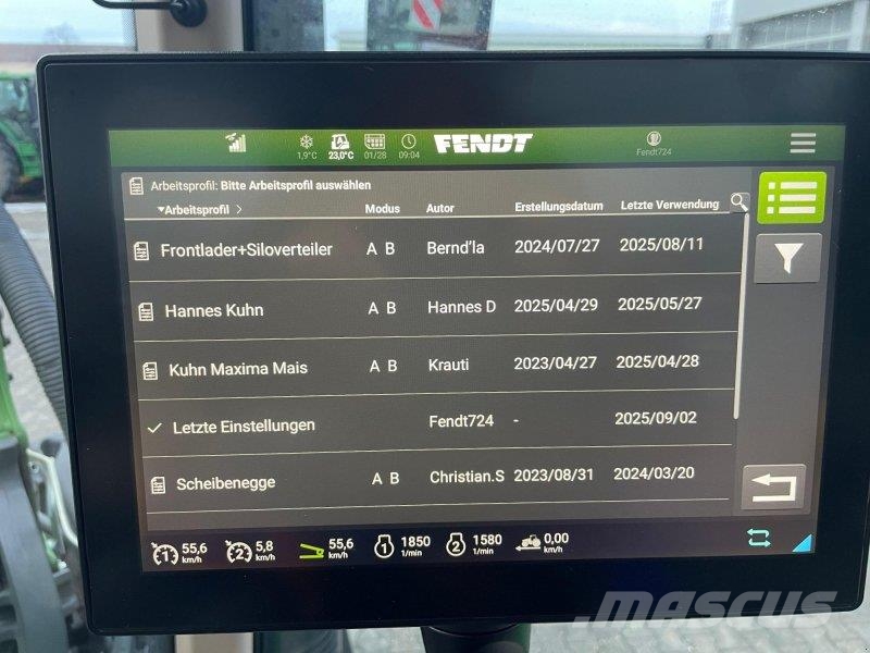 Fendt 724 Vario mit Frontlader 拖拉机/农用车