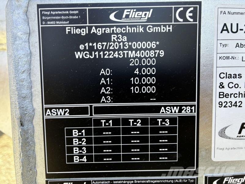 Fliegl GIGANT ASW 281 TAURUS FOX Przyczepy zbożowe
