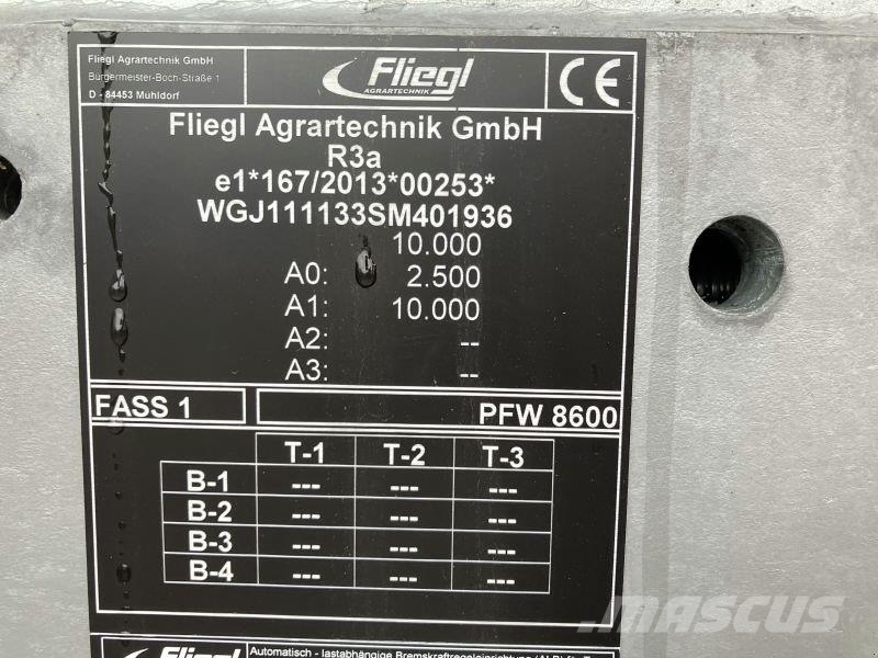 Fliegl PFW 8600 MAXX LINE 1-ACHS Sūkņi un maisītāji